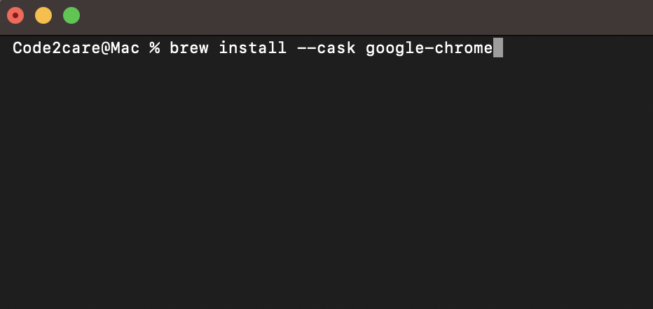 Install Google Chrome on Mac using brew
